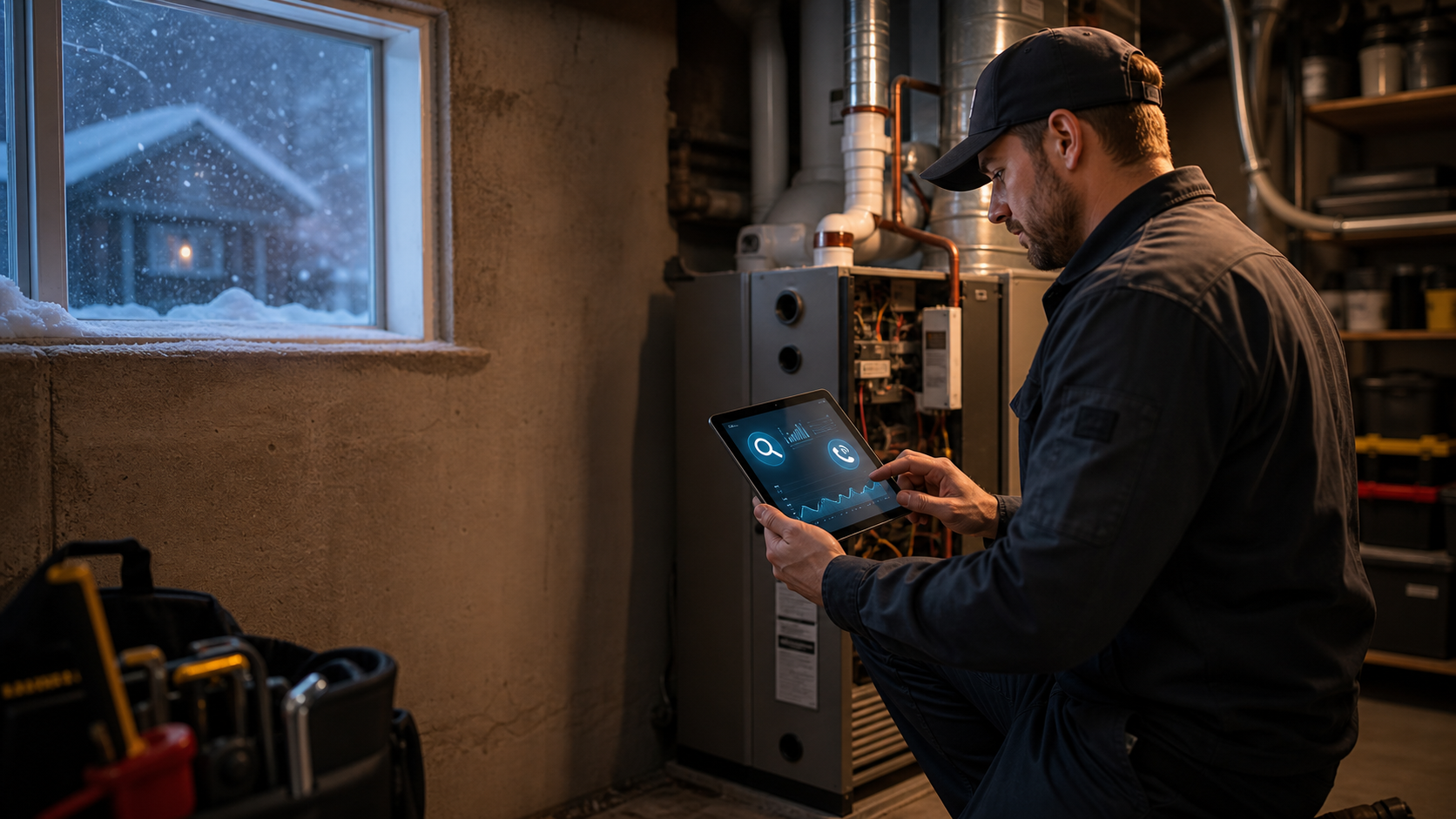 HVAC marketing agency in Buffalo NY helping contractors capture furnace repair and no heat emergency calls