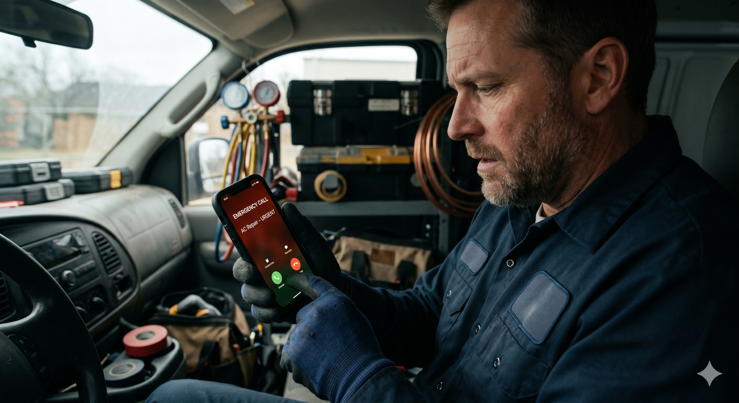 HVAC Google Ads Houston campaign dashboard for emergency AC repair calls